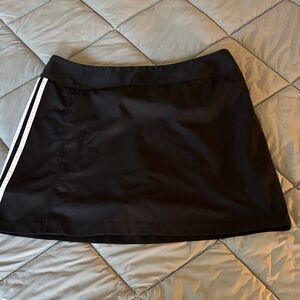 adidas Black Skort with White Stripe